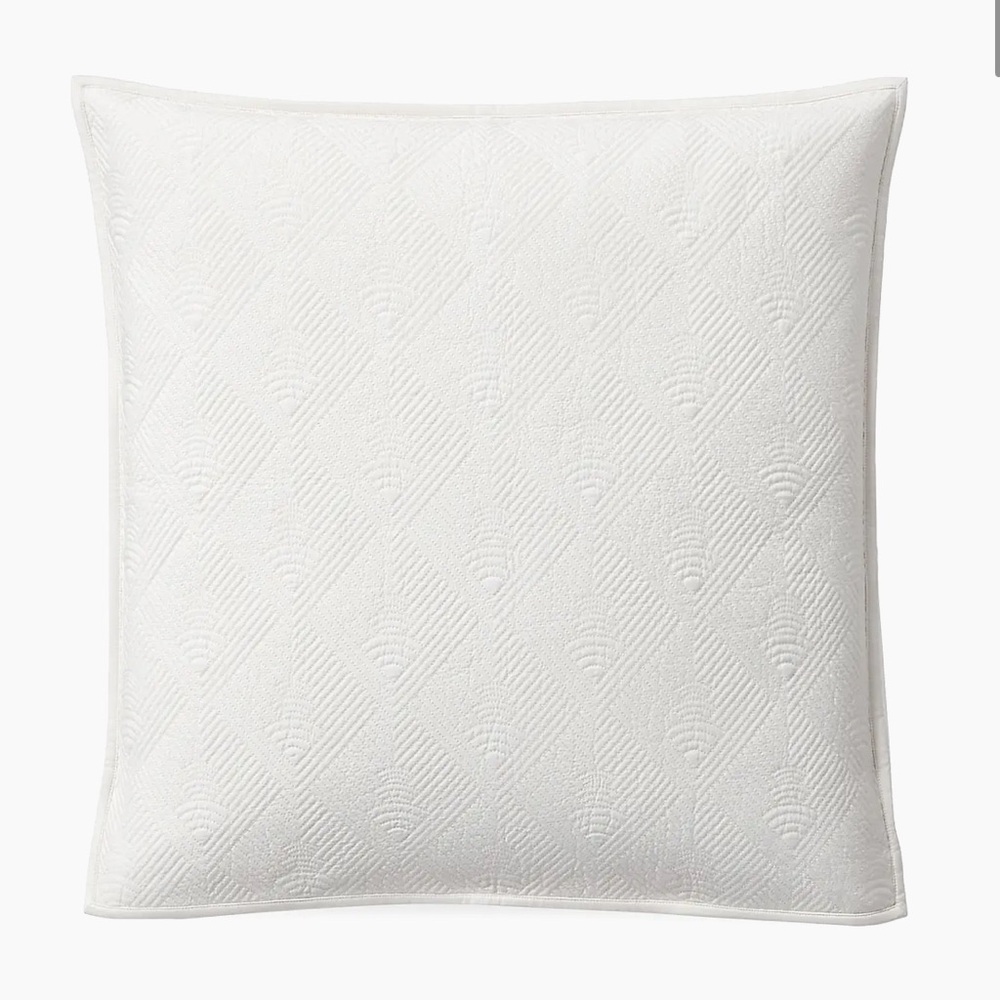 RALPH LAUREN Elysia Euro Quilted Sham in Chic Cream - New in Package